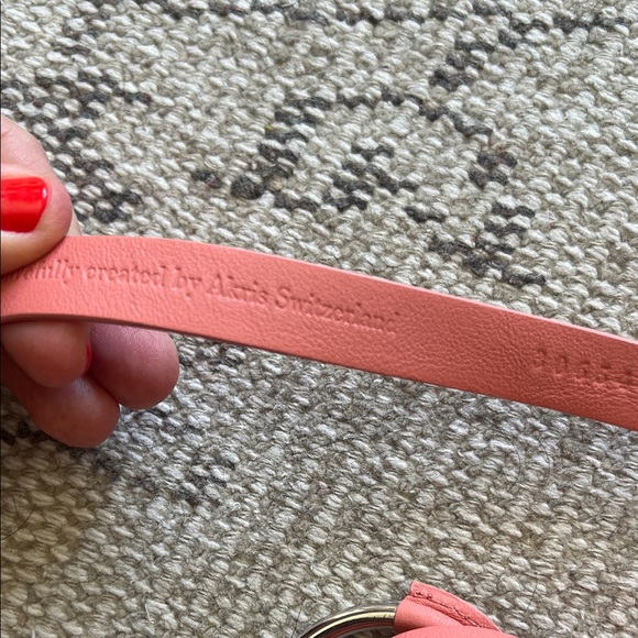 Akris Coral Leather Belt with Silver Buckle main image 7